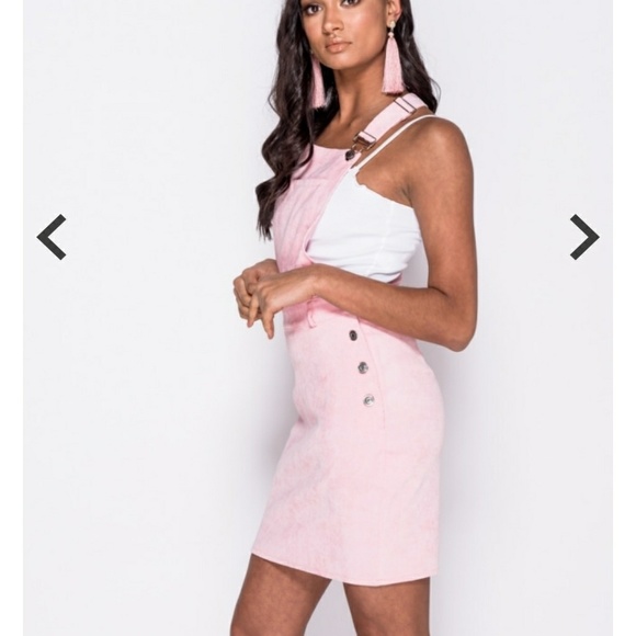 Last one!Sz. 8 left!! NWT pink cord dress overalls - Picture 3 of 4